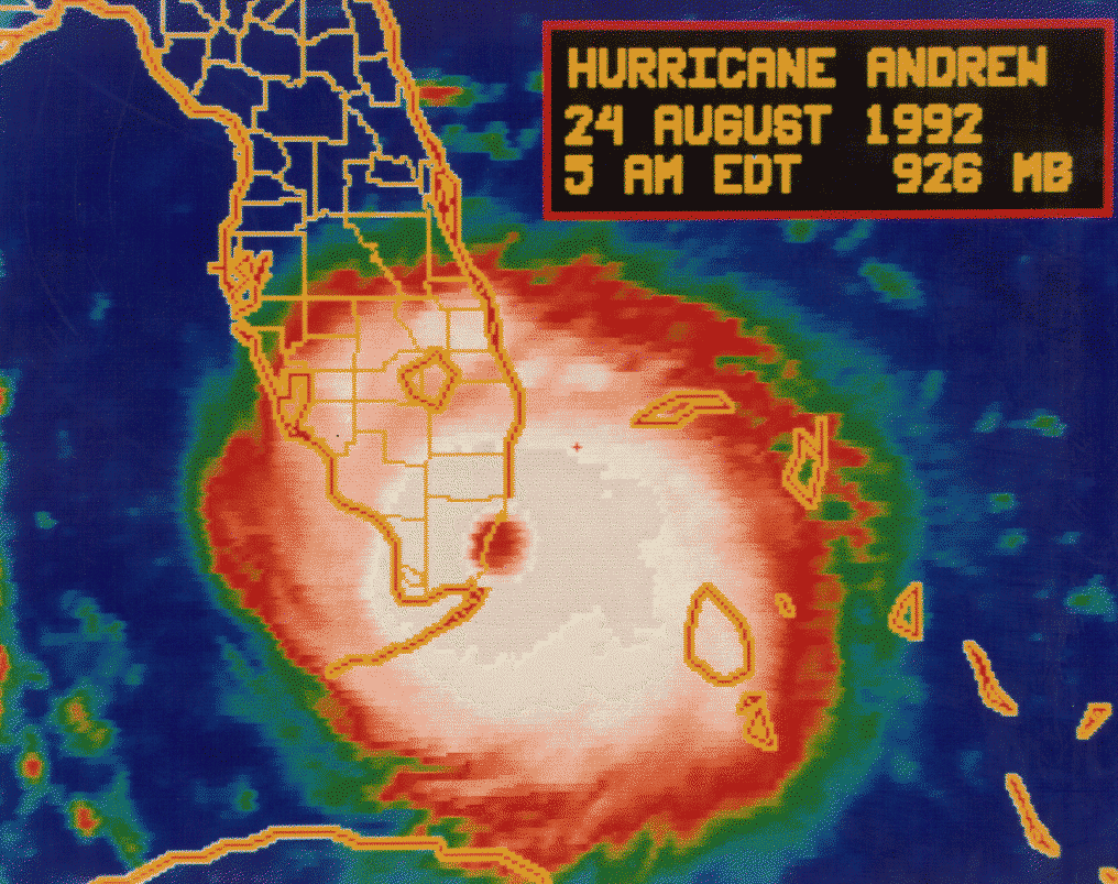 Hurricane Andrew Video Radar Loop Satellite Images And Stock Photos
